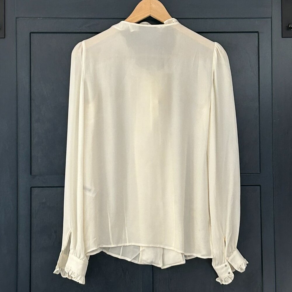 PAIGE Cream Ruffle Blouse - Picture 2 of 4